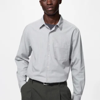 UNIQLO ブロードシャツ/ストライプ/レギュラーカラー