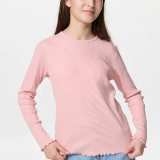UNIQLO GIRLS リブクルーネックTシャツ