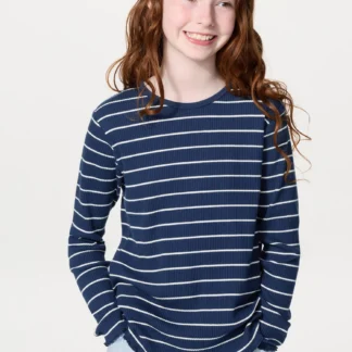 UNIQLO GIRLS リブクルーネックTシャツ