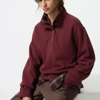 UNIQLO ハーフボタンスウェットプルオーバー