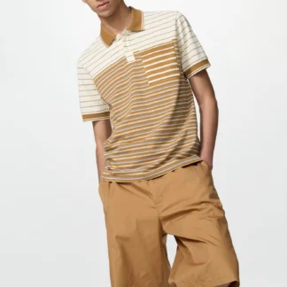 UNIQLO ドライカノコスリムフィットボーダーポロシャツ