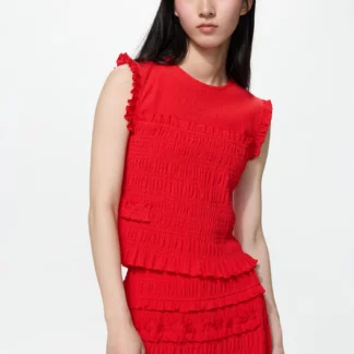 UNIQLO シャーリングTノースリーブ