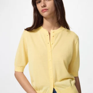 UNIQLO メリノシルククルーネックカーディガン