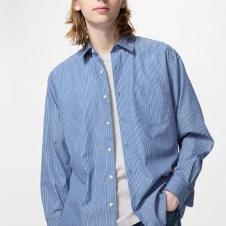 UNIQLO ブロードシャツ/ストライプ/レギュラーカラー