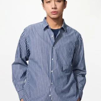 UNIQLO ブロードシャツ/ストライプ/レギュラーカラー
