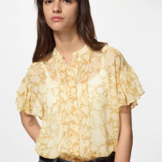 UNIQLO シフォンプリントシャツ