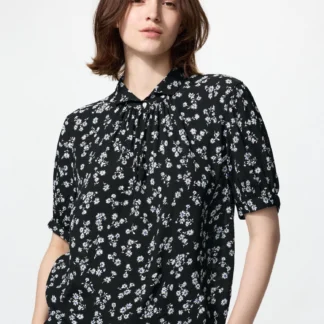 UNIQLO レーヨンプリントブラウス