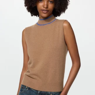 UNIQLO カシミヤハイネックセーターノースリーブ