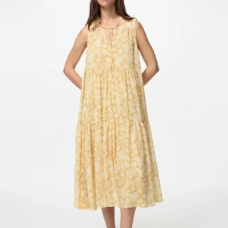 UNIQLO シフォンプリントロングワンピース