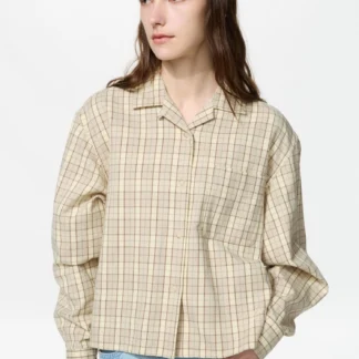 UNIQLO フランネルボクシーシャツ