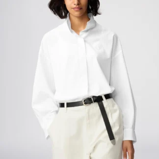 UNIQLO コットンスタンドカラーシャツ