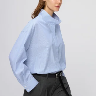 UNIQLO コットンスタンドカラーシャツ