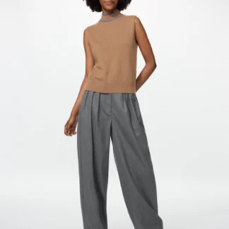 UNIQLO ウールワイドテーパードパンツ/丈長め