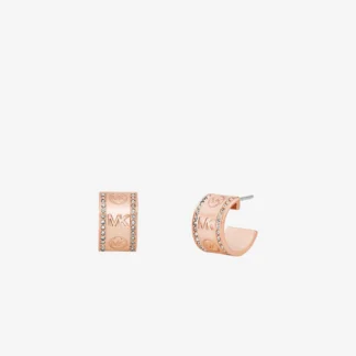 Michael Kors パヴェ ロゴ ハギー フープピアス