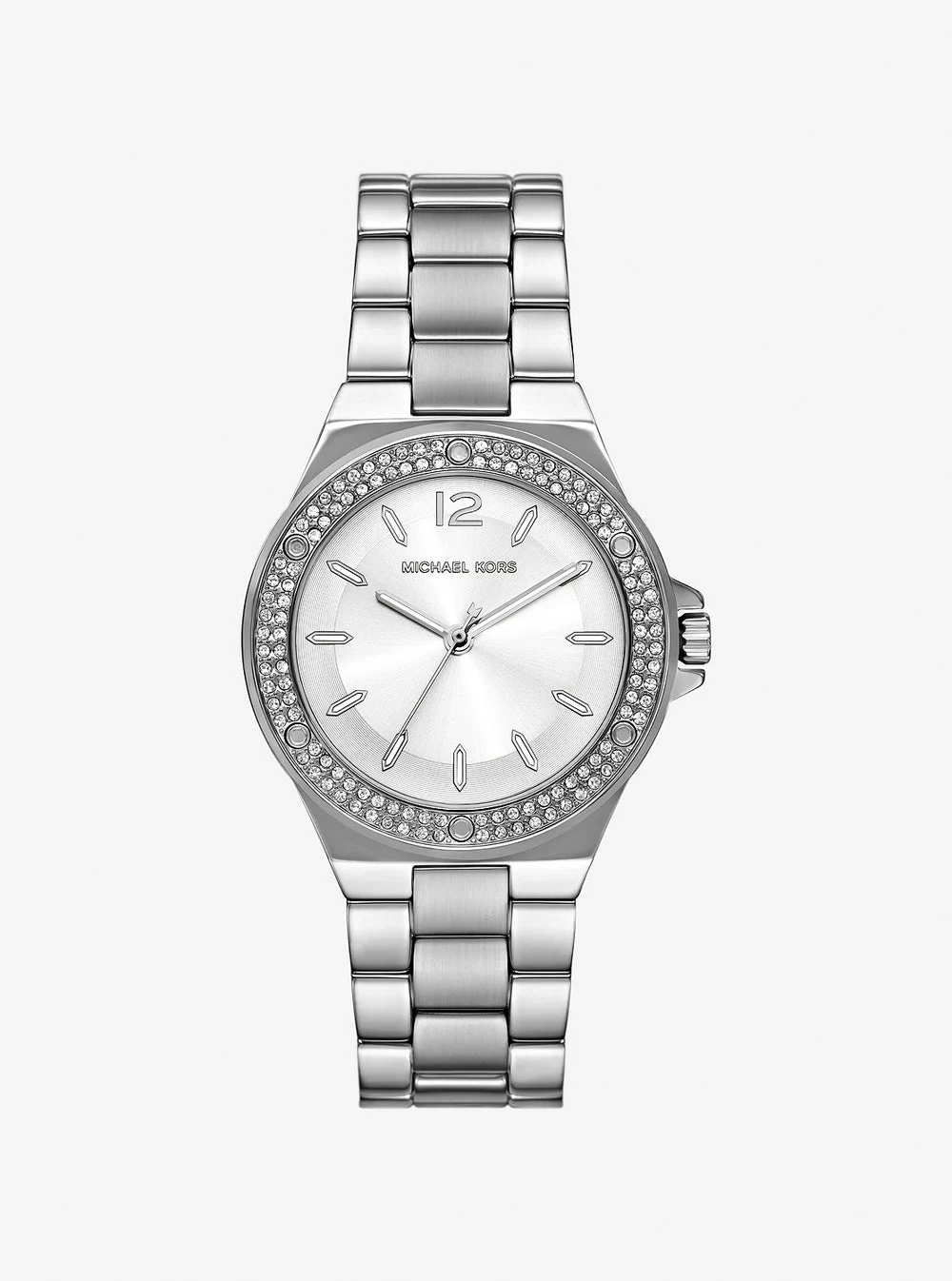 Michael Kors LENNOX パヴェ シルバートーン ウォッチ