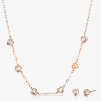 Michael Kors ハート キュービック ジルコニア ネックレス & スタッドピアス ギフトセット