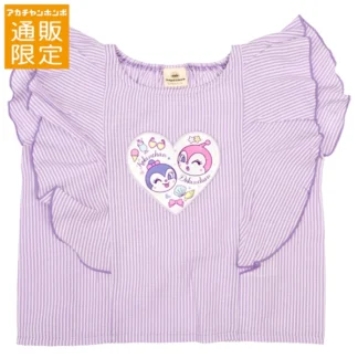 Akachan [ベビー]袖フリル半袖Ｔシャツ アンパンマン パープル