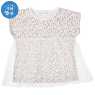 Akachan [キッズ]半袖Tシャツ ひんやり 胸チュール ピンク