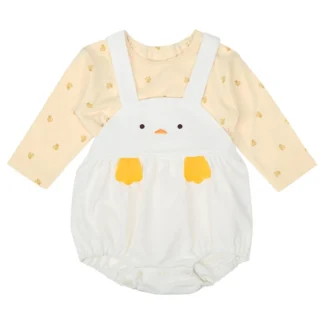 Akachan オーバーオール＋Ｔシャツセット アイボリー