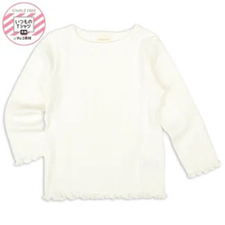 Akachan [ベビー]いつものＴシャツ 長袖 テレコ素材 アイボリー
