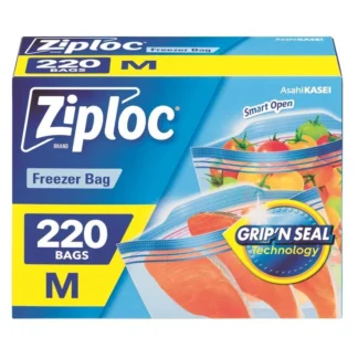 COSTCO Ziploc Freezer Double Zipper M Size 220pc
