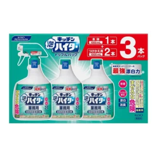 COSTCO KAO Kitchen Foam Bleach 1000ml Bottle + 1000ml Refill x 2 set