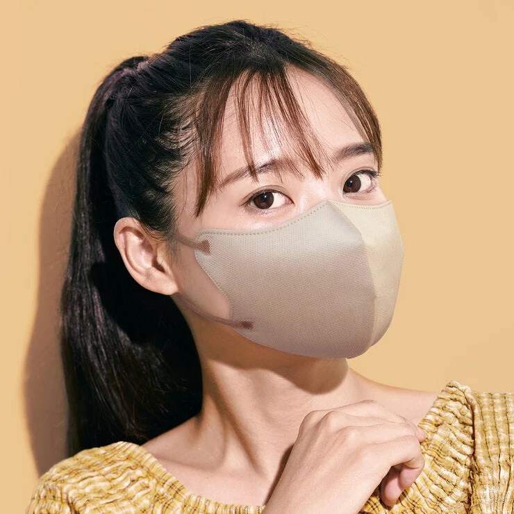 COSTCO BE-STYLE Bicolor MASK Sand Beige×Marron 80 counts - Image 4