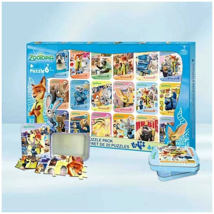 COSTCO Disney Zootopia Puzzle 20 Tin Set - Image 2