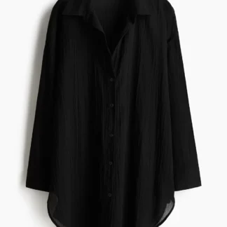 H&M コットンロングシャツ