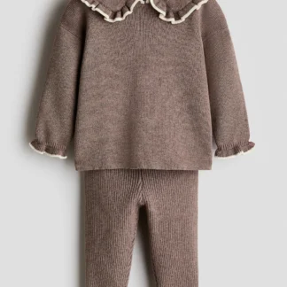 H&M コットンリブニット2アイテムセット