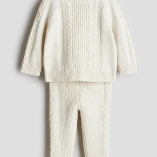 H&M コットンニット2アイテムセット