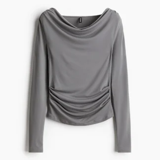 H&M ドレープジャージートップス