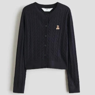 H&M ケーブルニットカーディガン