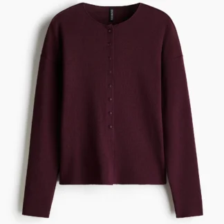 H&M テクスチャードニットカーディガン