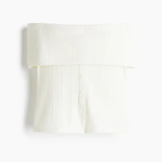 H&M オフショルダートップス