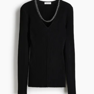 H&M チェーンディテールトップス