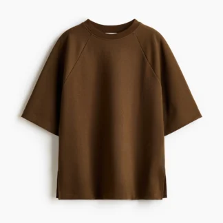 H&M オーバーサイズ インターロックTシャツ