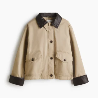 H&M パッデッドキャンバスジャケット
