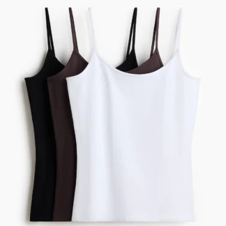 H&M コットンキャミトップス 3枚セット