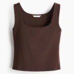 H&M インテグラルブラ コットンタンクトップ