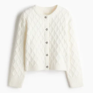 H&M ケーブルニットカーディガン
