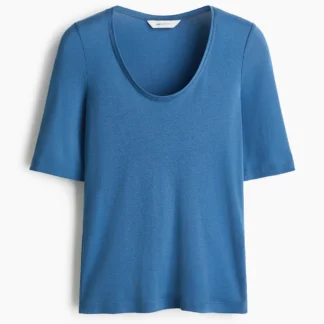 H&M スクープネック ピマコットントップス