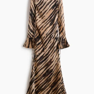 H&M Tie-detail chiffon dress