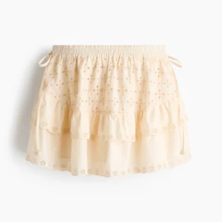 H&M イギリス刺繍コットンミニスカート