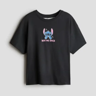 H&M プリント コットンTシャツ