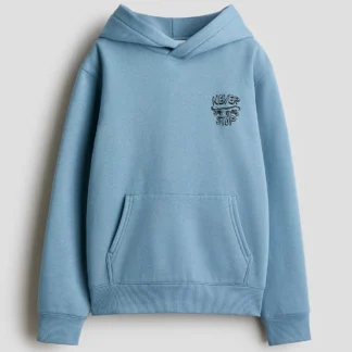 H&M プリントデザイン裏起毛スウェットパーカ
