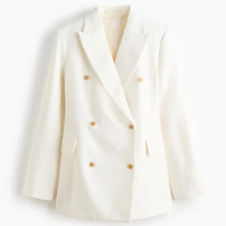H&M リネンダブルブレストブレザー