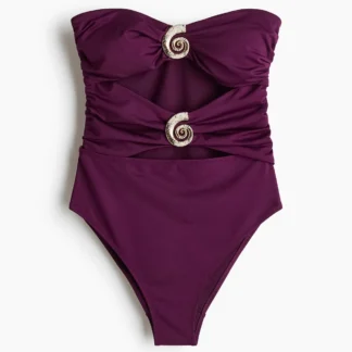 H&M パッドカップ ハイレグベアトップスイムスーツ