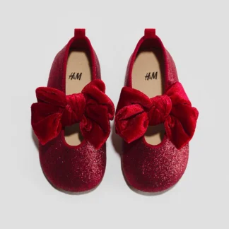 H&M リボンディテールバレエシューズ