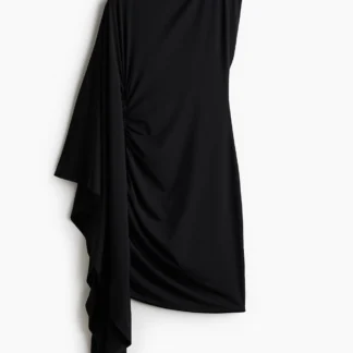 H&M アシンメトリー ドレープワンピース